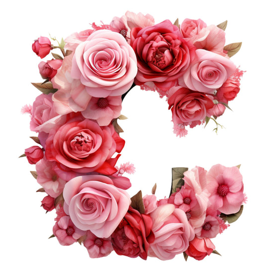 Rose Alphabet Fabric Panel 25