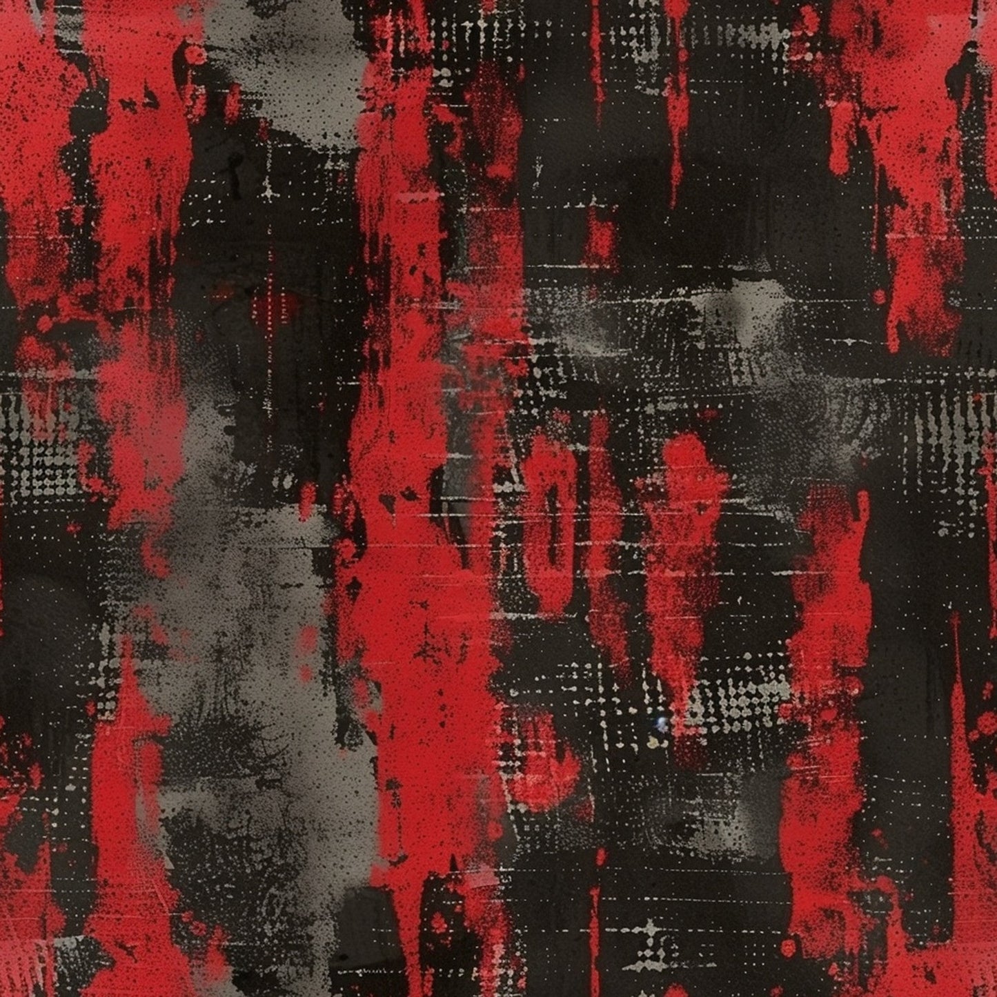 Red and Black Grunge Pattern 2 Quilting Cotton Fabric