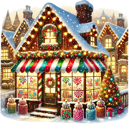 Christmas Villages Fabric Panel 43