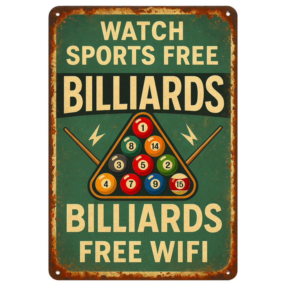 Billiards Signs Fabric Panel 10