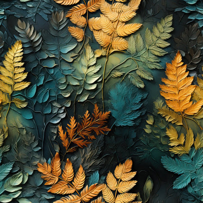 Tropical Autumn Pattern 1 Quilting Cotton Fabric