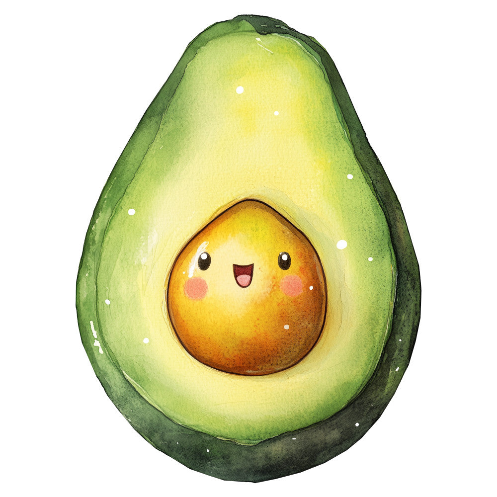 Smiling Avocados Fabric Panel 1