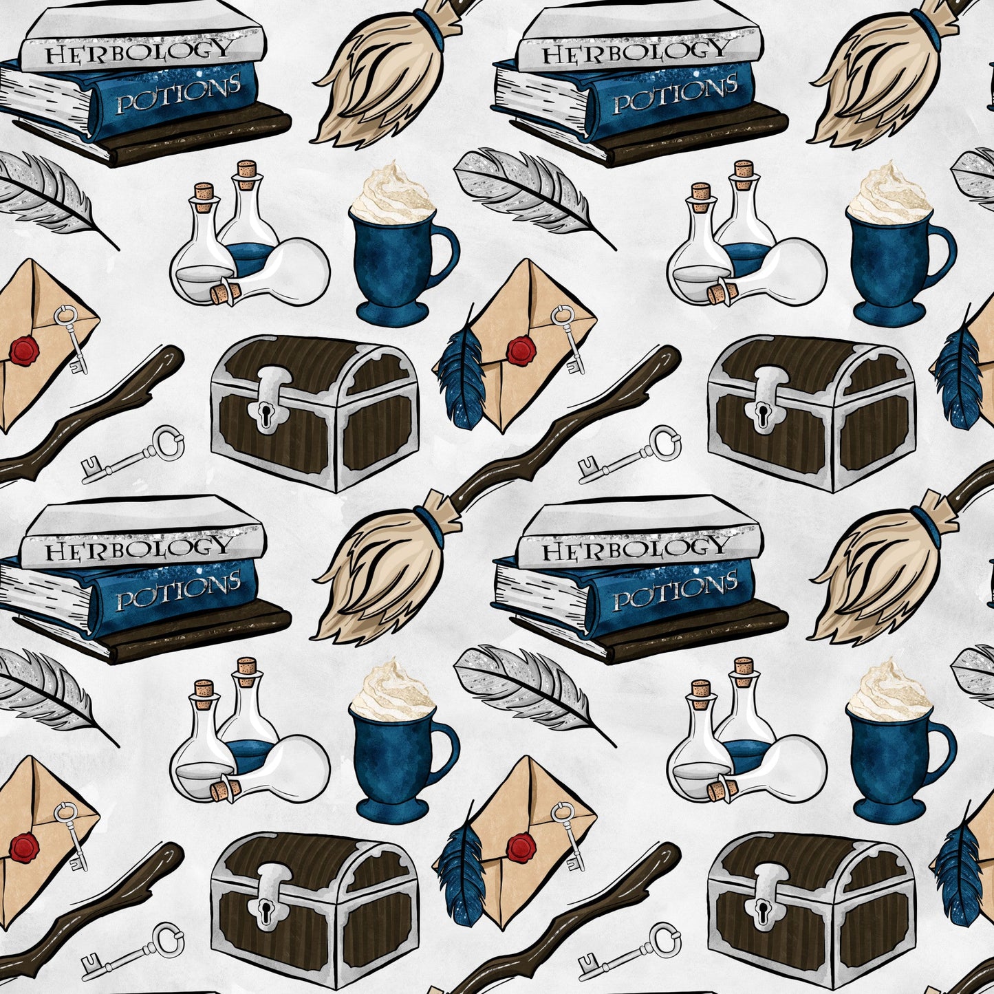 Wizard Magic School Pattern 38 Quilting Cotton Fabric