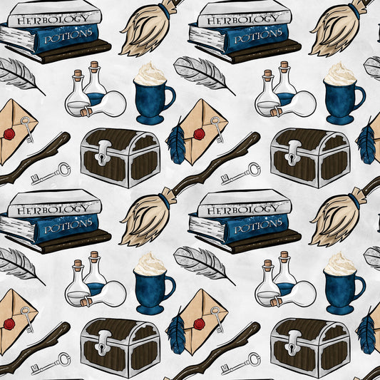 Wizard Magic School Pattern 38 Quilting Cotton Fabric