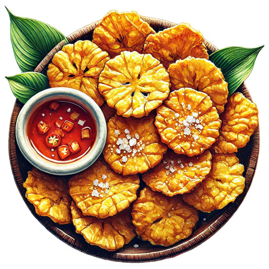 golden yellow, burnt orange, deep red, forest green, food illustration, culinary theme, recipe, appetizer, dipping sauce, Asian cuisine, thai food, street food, rustic basket, food art, foodie, kitchen decor, dining theme, restaurant style, harvest theme, autumn, fall, warm tones, spice market, gourmet, culinary arts, food lover, chef inspired, farmhouse style, traditional, decorative arts