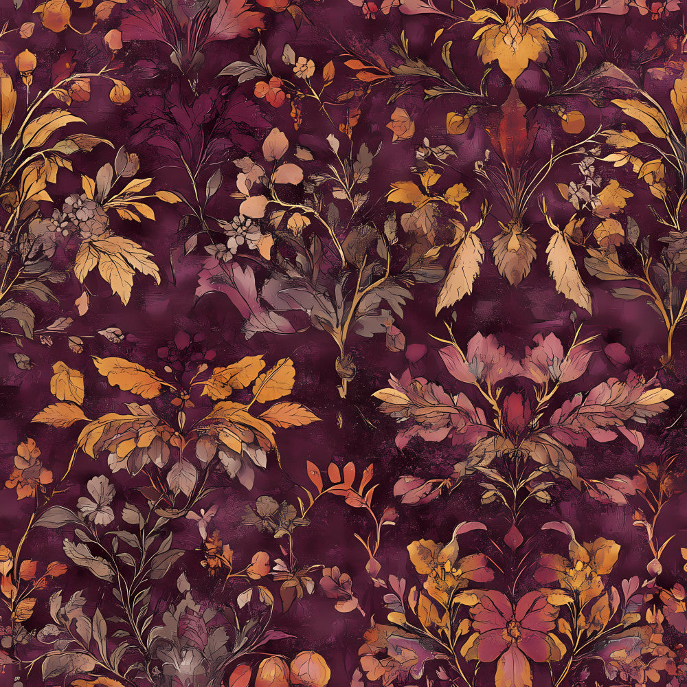 Midnight Harvest Garden Pattern 11 Minky Fabric