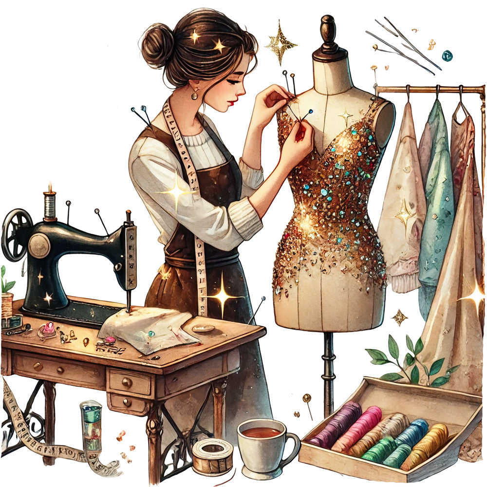 Sewing Scenes Fabric Panel 4