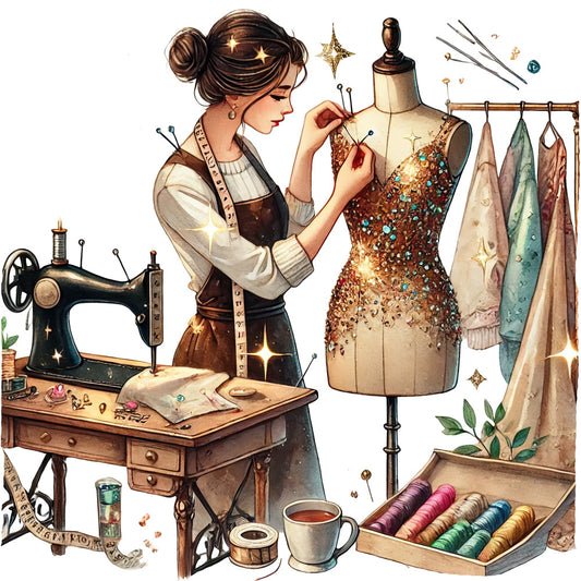 Sewing Scenes Fabric Panel 4