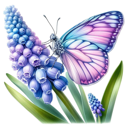 Spring Flowers and Butterflies Fabric Panel 31