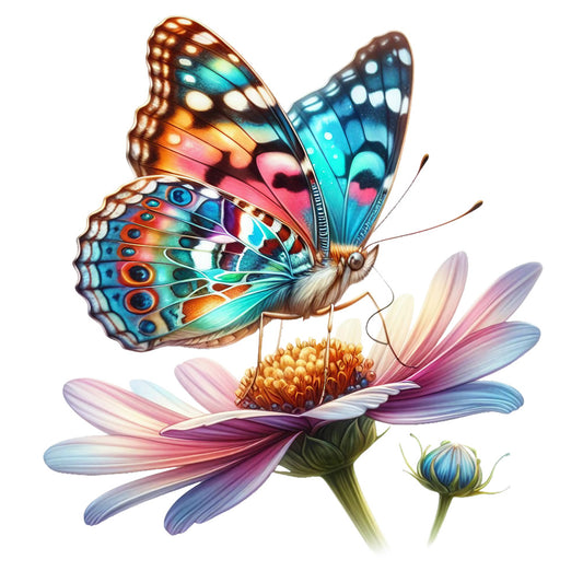 Spring Flowers and Butterflies Fabric Panel 51