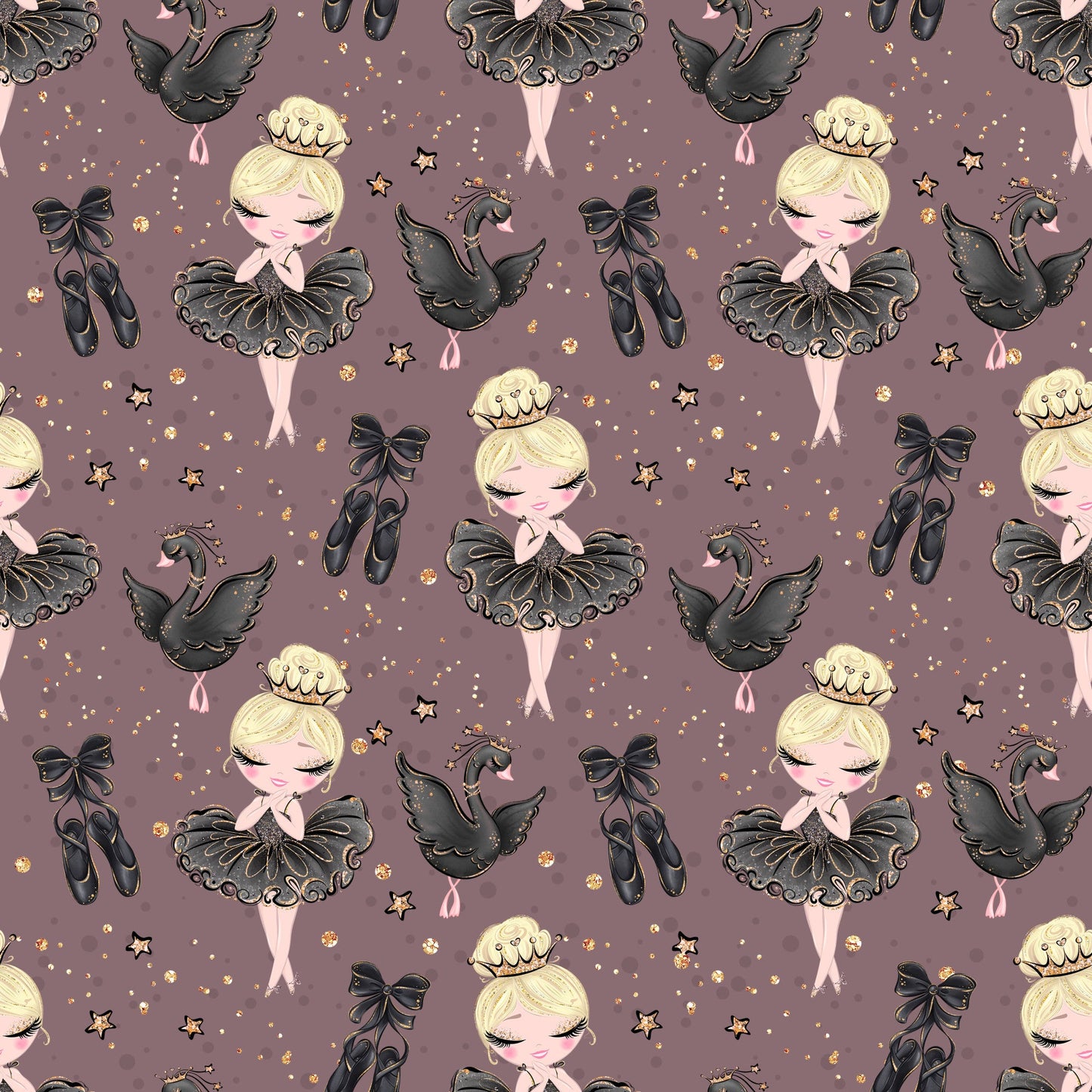 Sweet Ballerina Pattern 5 Quilting Cotton Fabric