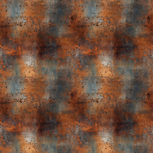 Rusted Iron Metal Textures Pattern 1 Quilting Cotton Fabric