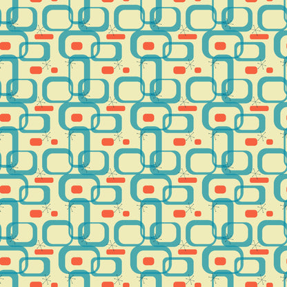 1950s Atomic Age Pattern 12 Quilting Cotton Fabric