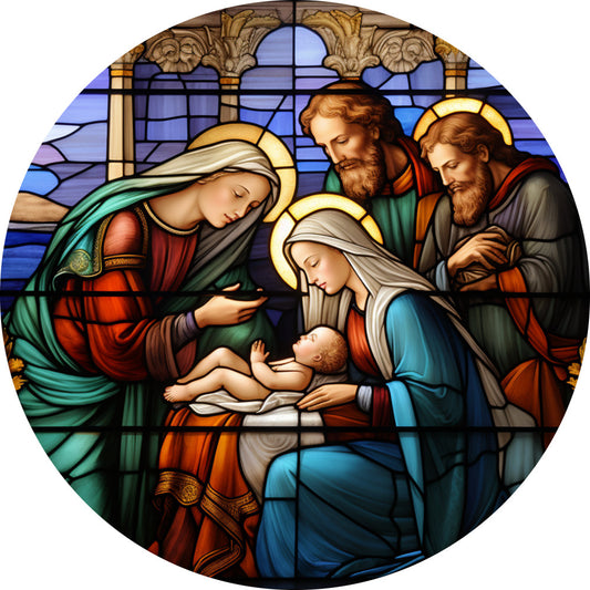 Nativity Christmas Ornaments Fabric Panel 20