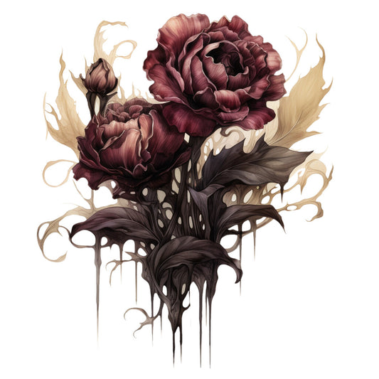 Gothic Floral Fabric Panel 24