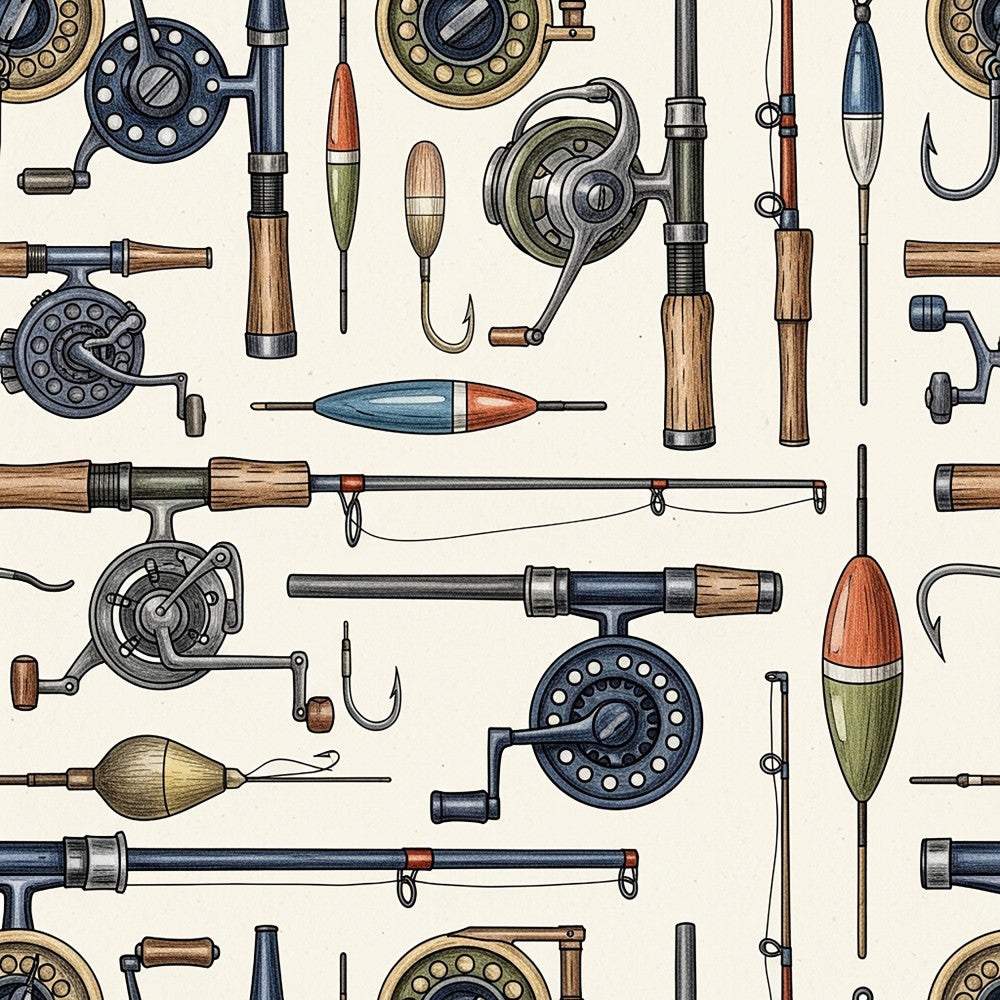 Angler's Vintage Almanac Pattern 24 Minky Fabric