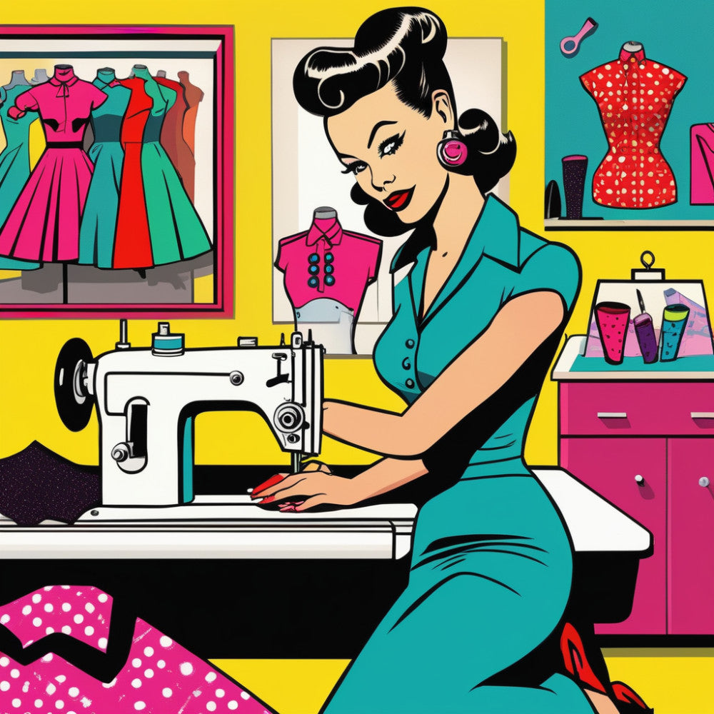 Pop Art Sewing Fabric Panel 6