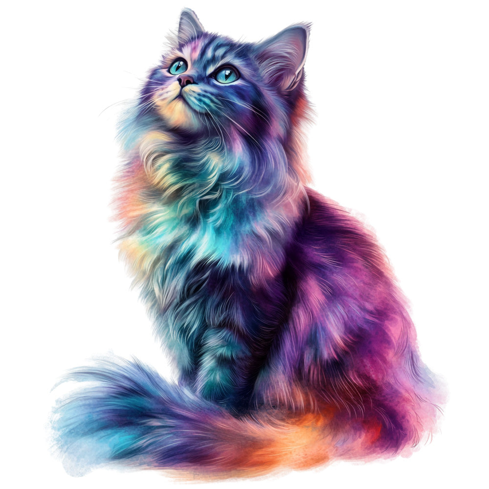 Colorful Cats Fabric Panel 19