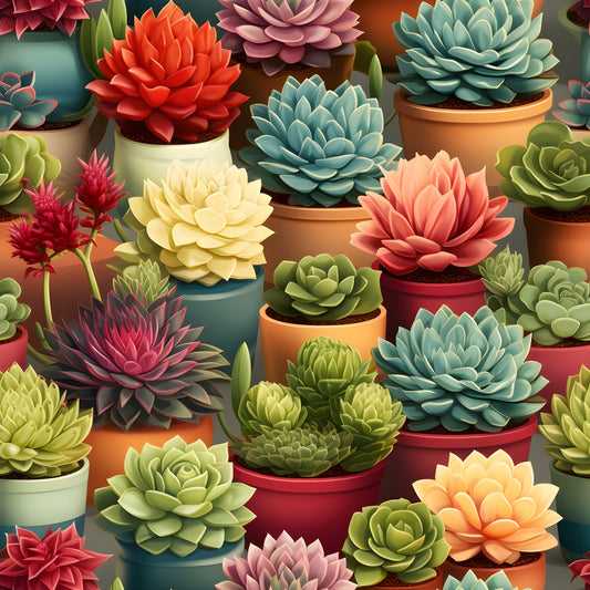 Succulents Pattern 8 Quilting Cotton Fabric