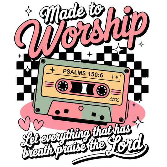 Made to Worship Retro Cassette Fabric Panel 1