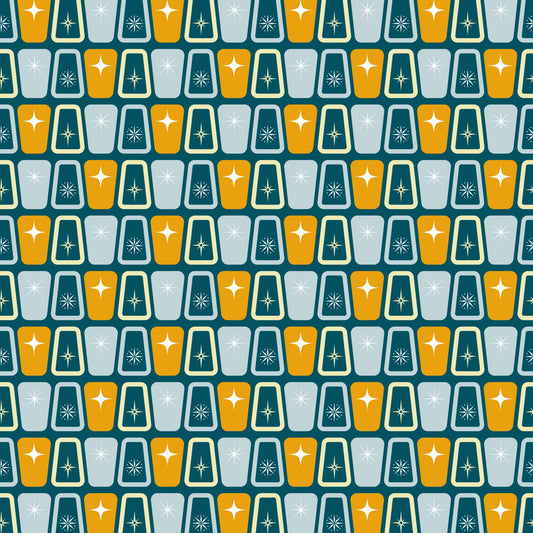 Atomic Starbursts Pattern 9 Quilting Cotton Fabric