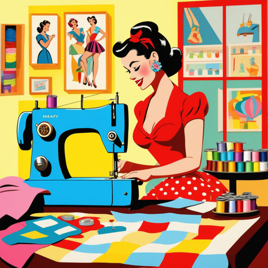 Pop Art Sewing Fabric Panel 70