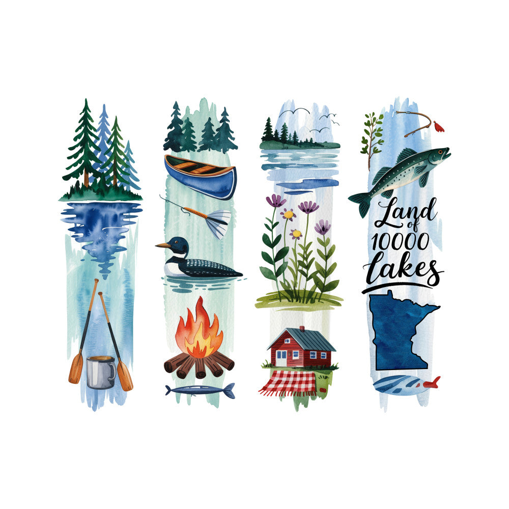 Brushstroke State Fabric Panel 4