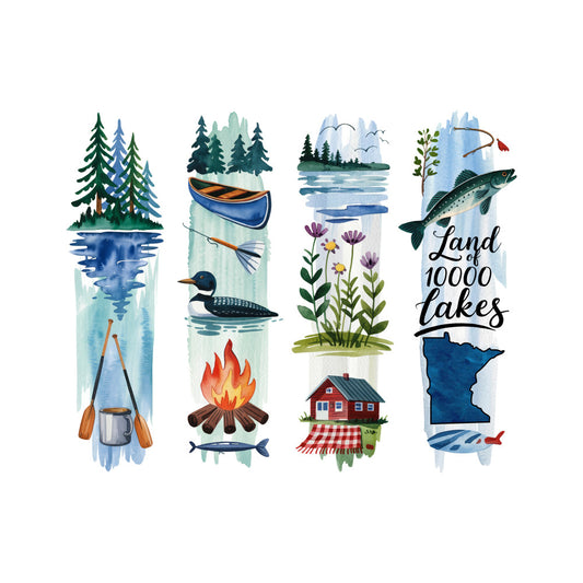 Brushstroke State Fabric Panel 4