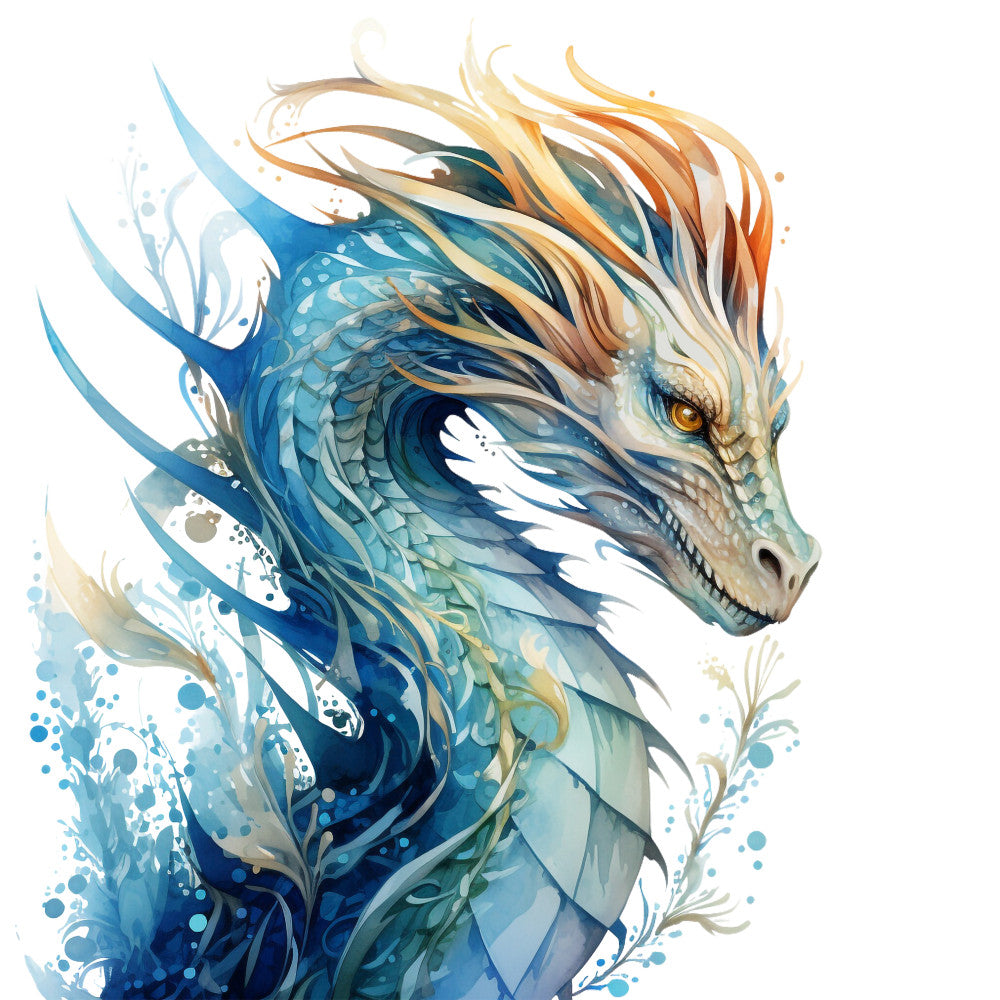 Elemental Dragons Fabric Panel 34