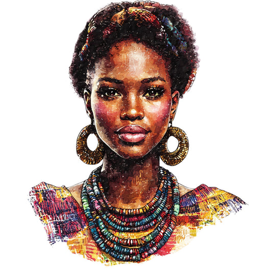 Watercolor Africa Fabric Panel 25