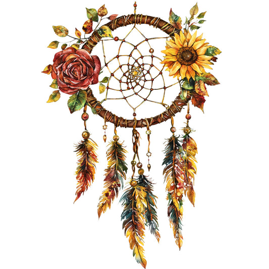 Floral Dreamcatcher Fabric Panel 25