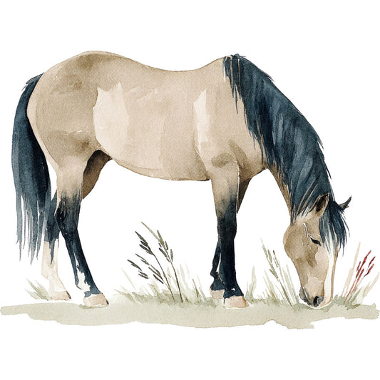 Watercolor Horses Fabric Panel 78