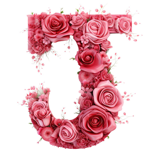 Rose Alphabet Fabric Panel 6