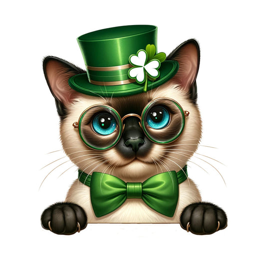 St Patricks Day Cat Fabric Panel 11