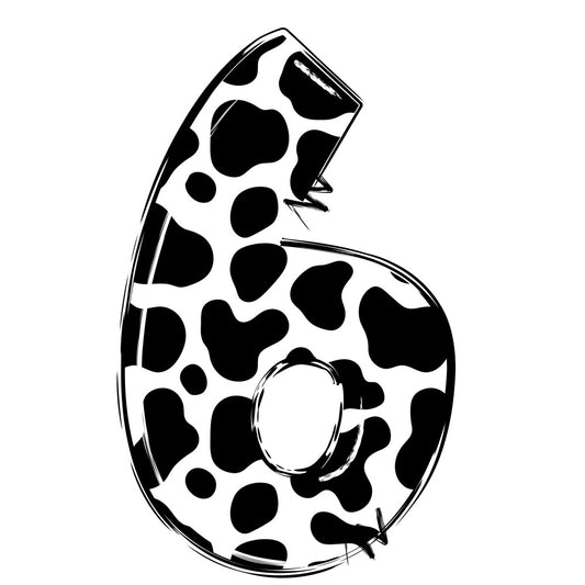 Cow Print Alphabet Fabric Panel 4