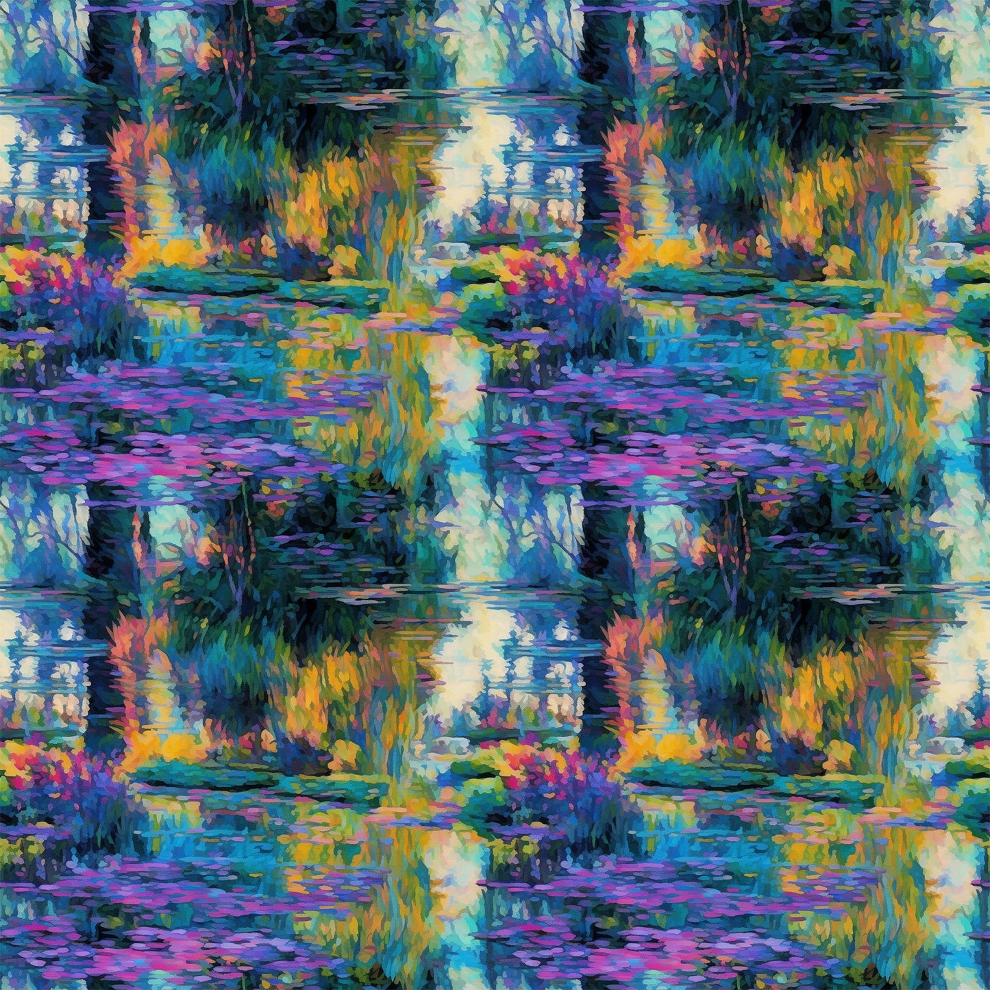 Monet Inspired Art Pattern 7 Quilting Cotton Fabric
