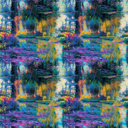 Monet Inspired Art Pattern 7 Quilting Cotton Fabric