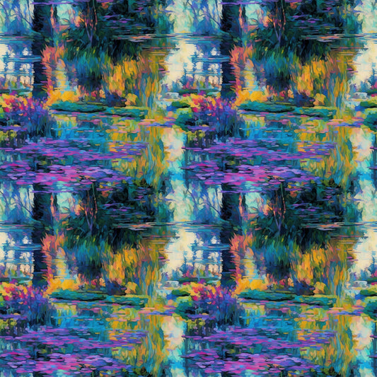 Monet Inspired Art Pattern 7 Quilting Cotton Fabric