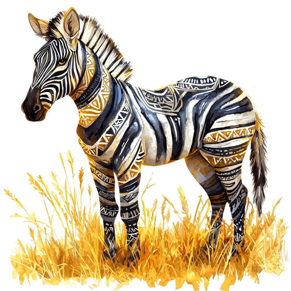 Watercolor Africa Fabric Panel 20