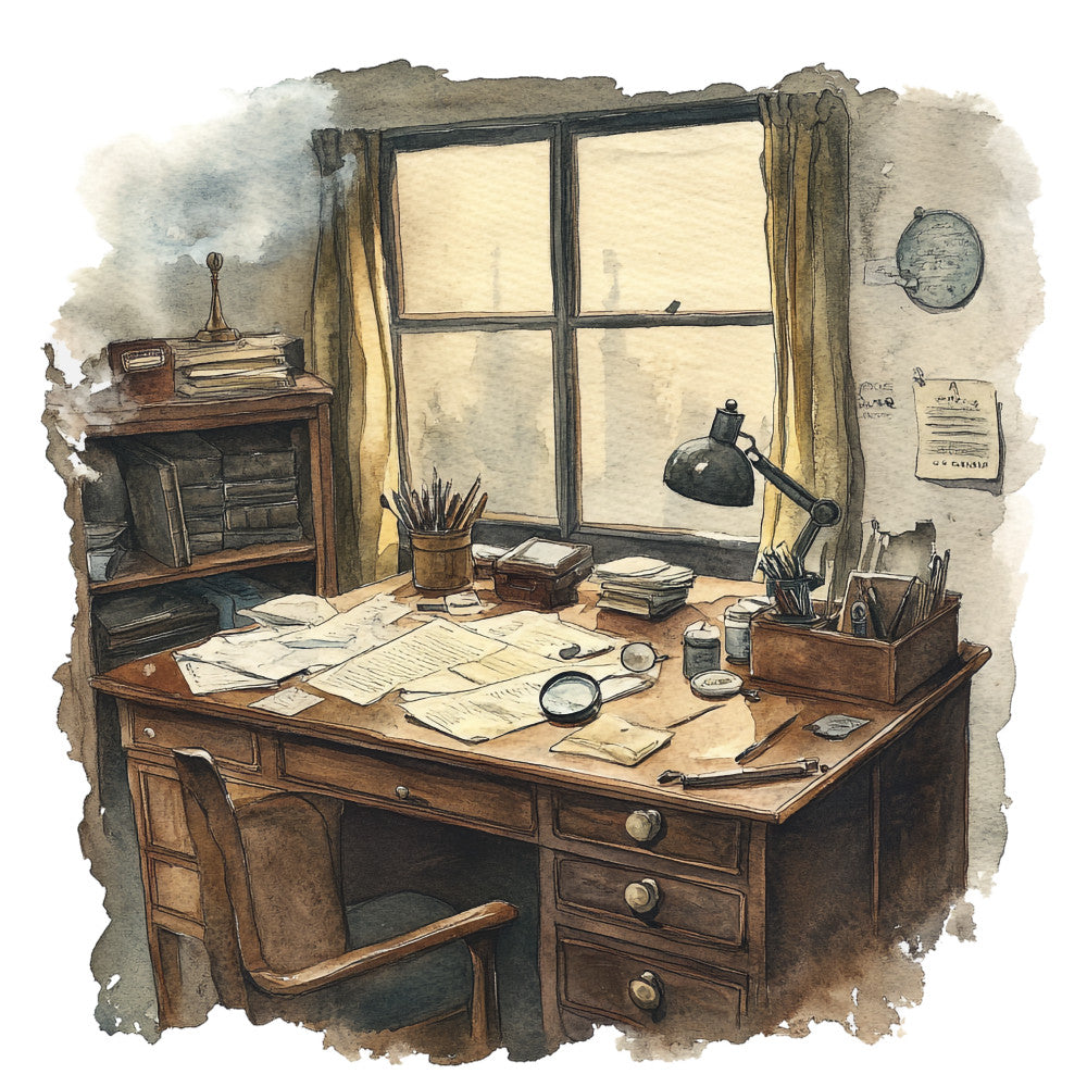 Murder Mystery Fabric Panel 23