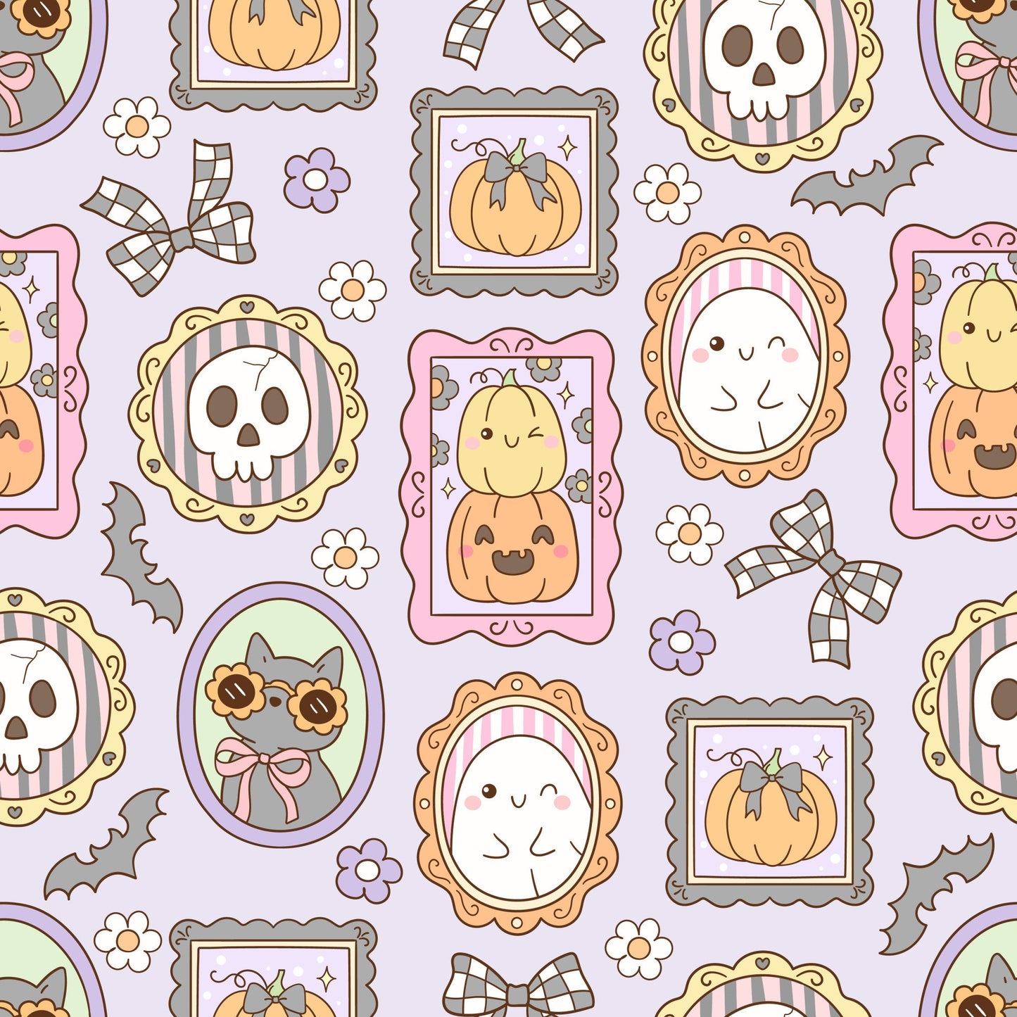 Spooky Frames Pattern 1 Quilting Cotton Fabric