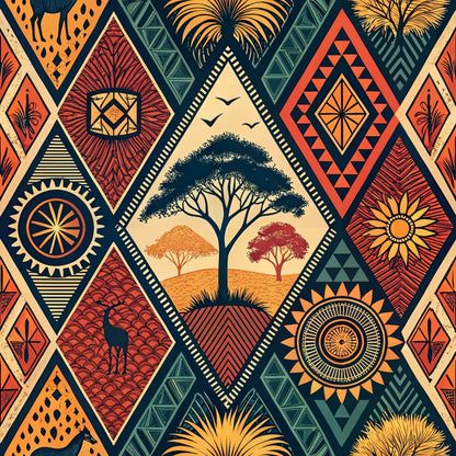 Savanna Diamonds Pattern 2 Minky Fabric