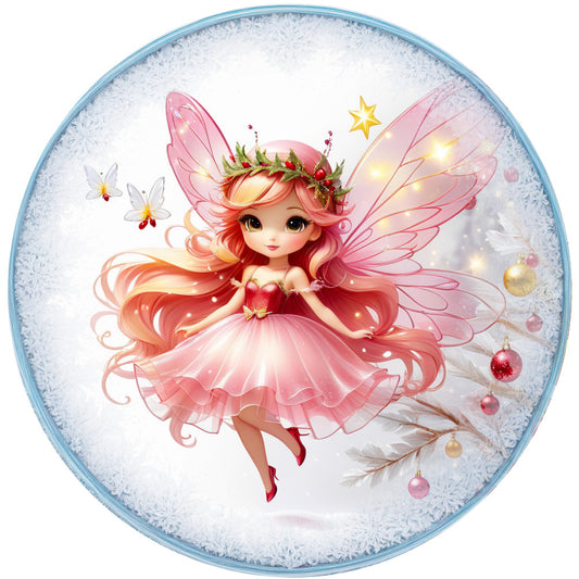 Winter Fairy Ornament Fabric Panel 4