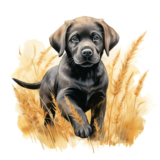 Watercolor Labrador Fabric Panel 27