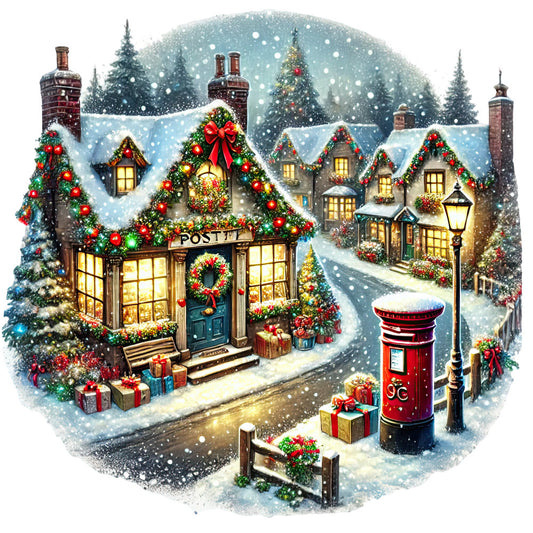 Christmas Villages Fabric Panel 26