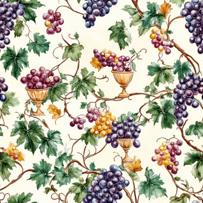 Grapes and Goblets Pattern 17 Minky Fabric