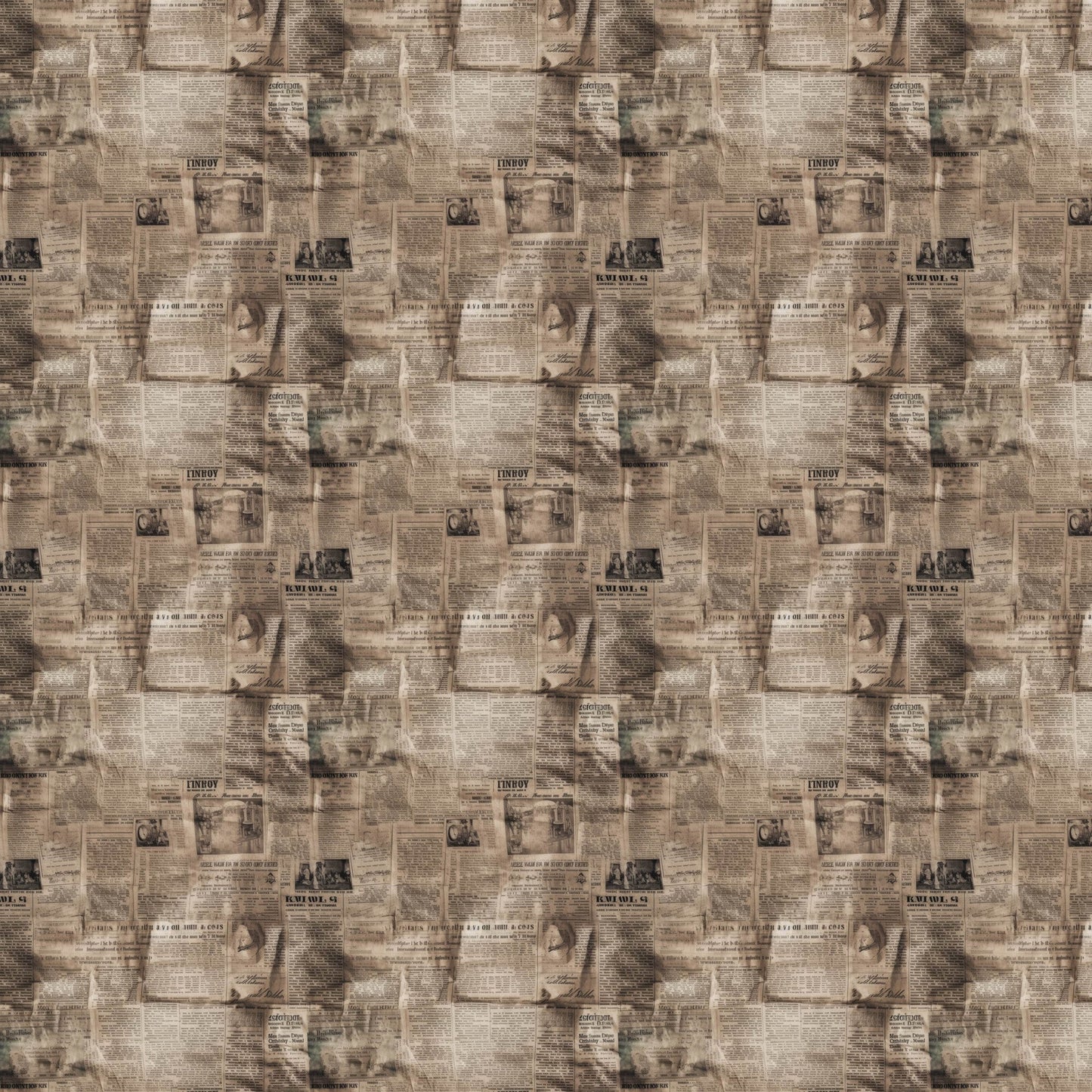 Old Newspapers Pattern 10 Quilting Cotton Fabric