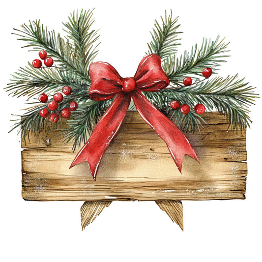 Rustic Christmas Fabric Panel 2