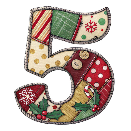 Christmas Patchwork Alphabet Fabric Panel 19