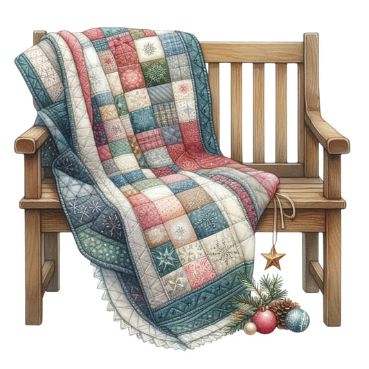 Christmas Patchwork Fabric Panel 6